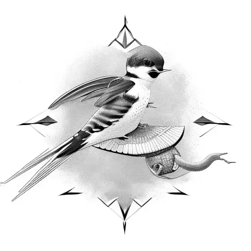 Swallow Bird tattoo design idea
