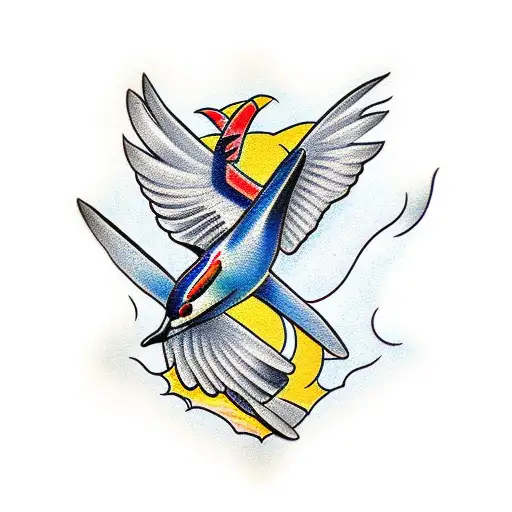 Swallow Bird tattoo design idea