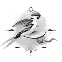 Swallow Bird tattoo design idea
