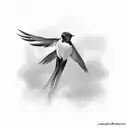 Swallow Bird tattoo design idea