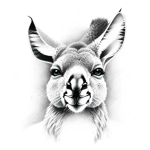 kangaroo ufc fighter stance tattoo design idea