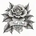 memorial for dad tattoo design idea