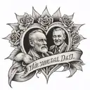 memorial for dad tattoo design idea