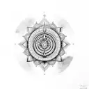 chakra spiritual  tattoo design idea