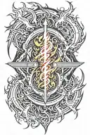 flames vortex with lightning  tattoo design idea