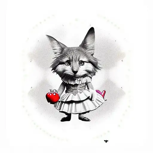 alice im wunderland auf dem oberarm tattoo design idea