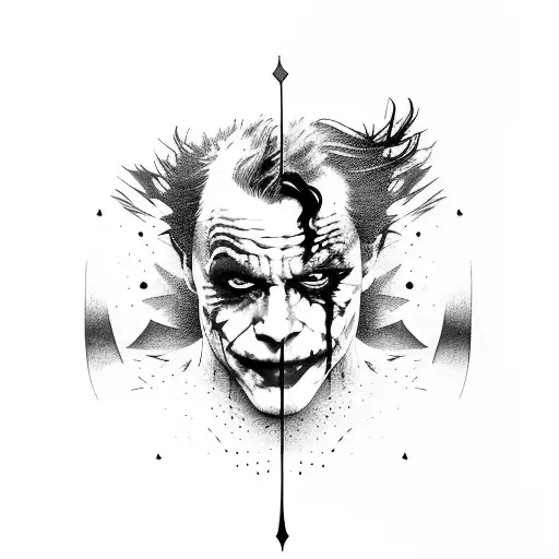 heath ledger joker full body tattoo design idea