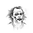heath ledger joker tattoo design idea