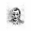 heath ledger joker tattoo design idea