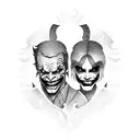 joker and harley quinn tattoo design idea