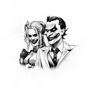 joker and harley quinn tattoo design idea