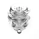 indian and work tattoo design idea