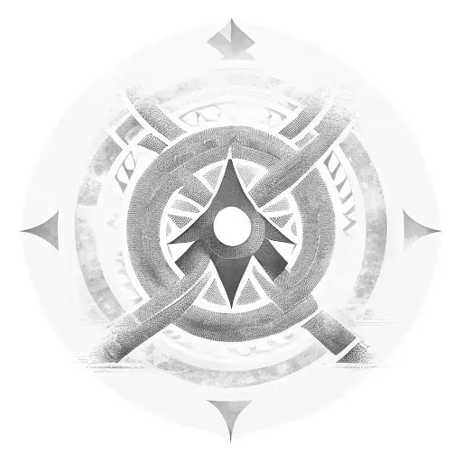 A creative representation of the CID logo intertwined with elements symbolizing family tattoo design idea