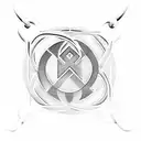 A creative representation of the CID logo intertwined with elements symbolizing family tattoo design idea