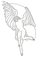 icarus falling without feather   tattoo design idea