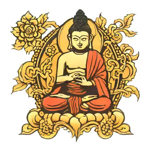 buddhist dharma logo tattoo design idea