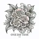 one day at a time tattoo design idea