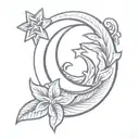 Think of the communist symbol of sickle and hammer, but instead of sickle there should be a crescent and instead of a ha tattoo design idea