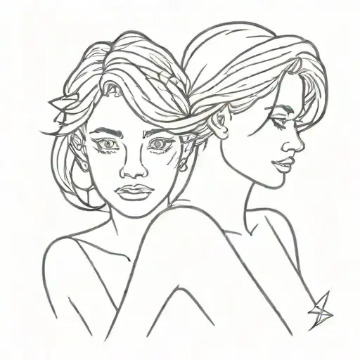 Lesbian tattoo design idea