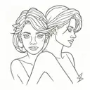 Lesbian tattoo design idea