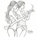 Lesbian tattoo design idea