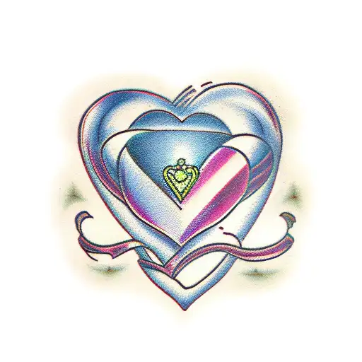 heart beat flatlining tattoo design idea