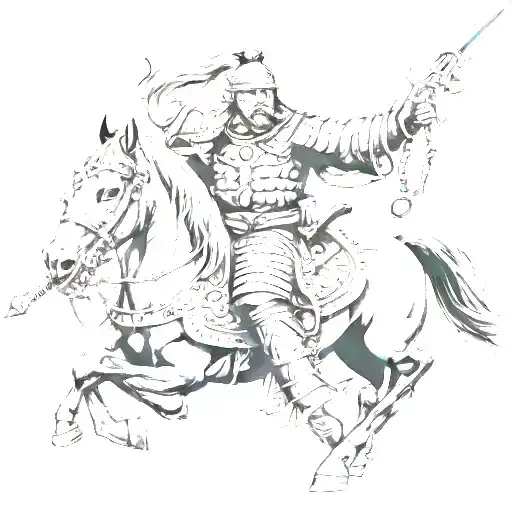 mongol warrior tattoo design idea
