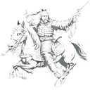 mongol warrior tattoo design idea