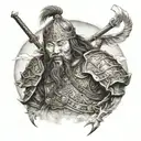 mongol warrior tattoo design idea