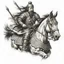 mongol warrior tattoo design idea