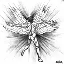 Icarus reaching for the sun tattoo design idea