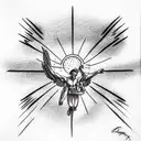 Icarus reaching for the sun tattoo design idea