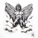 Icarus reaching for the sun tattoo design idea