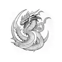 Cyber Dragon, with electricity tattoo design idea