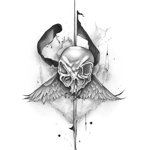bad omens death of peace of mind  tattoo design idea