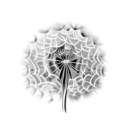 Dandelion plant tattoo design idea