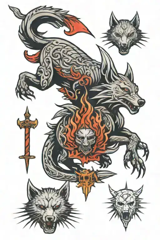 the witcher tattoo design idea