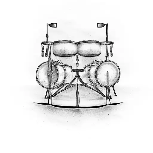 drums tattoo design idea