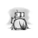 drums tattoo design idea