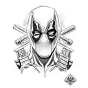 deadpool and cable tattoo design idea