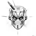 deadpool and cable tattoo design idea