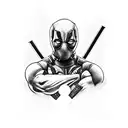 deadpool and cable tattoo design idea