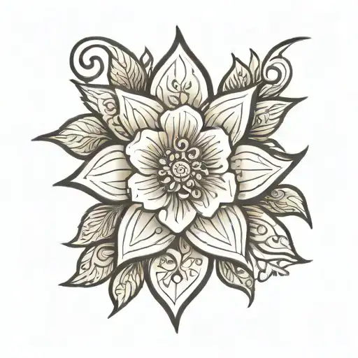 very simple thin line flower tatoo on spine with Arabic attached saying your faith has to be greater than your fear  tattoo design idea