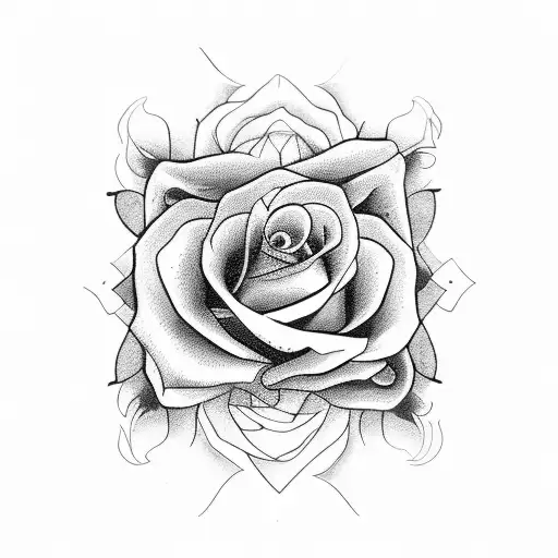 2001, with roses tattoo design idea