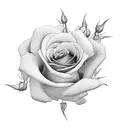 2001, with roses tattoo design idea