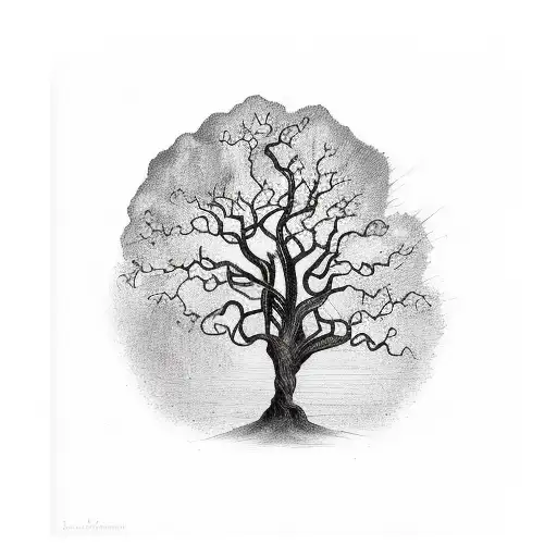 Tree, with a coordinate in the roots, my birthday date and with a phrase in latin upside  tattoo design idea