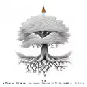 Tree, with a coordinate in the roots, my birthday date and with a phrase in latin upside  tattoo design idea