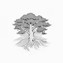 Tree, with a coordinate in the roots, my birthday date and with a phrase in latin upside  tattoo design idea