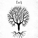 Tree, with a coordinate in the roots, my birthday date and with a phrase in latin upside  tattoo design idea