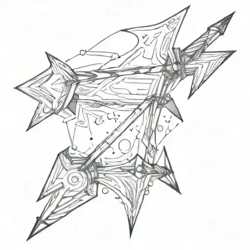 Arrow electric tattoo design idea